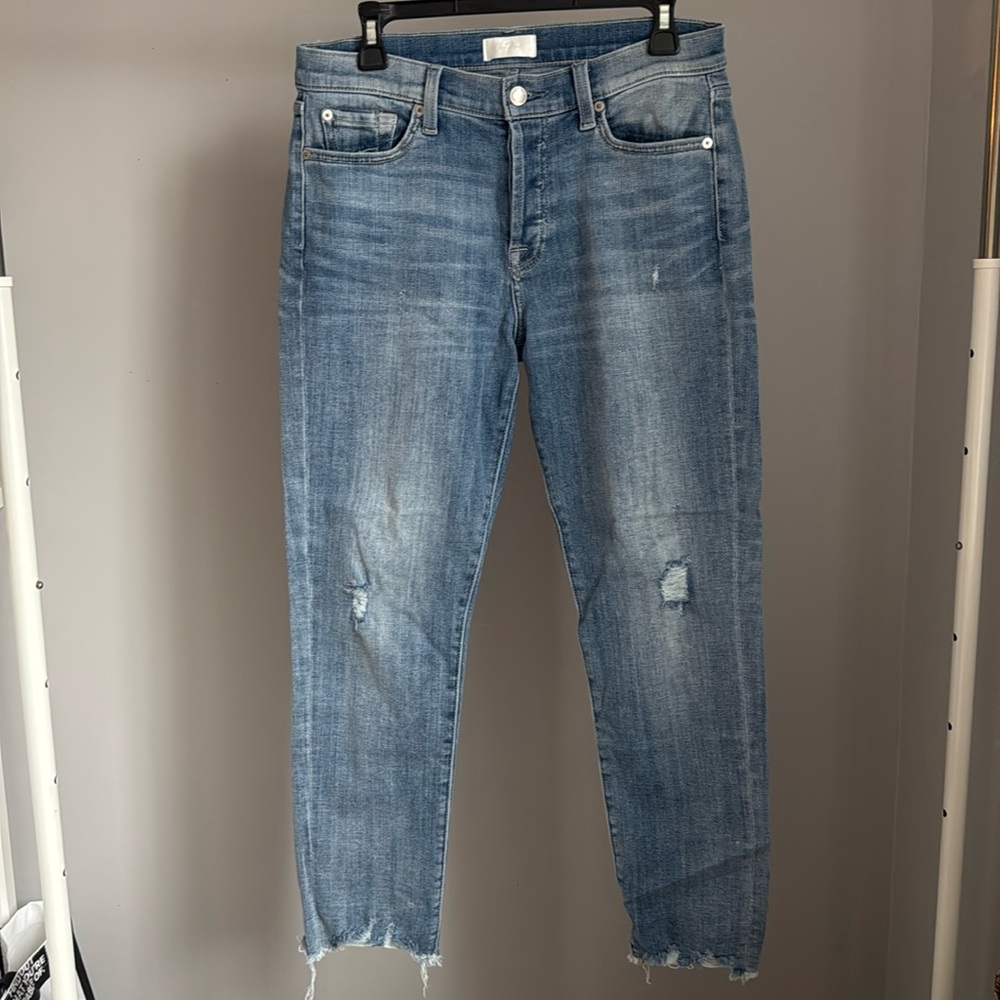 7 For All Mankind Women's Josefina Slim Boyfriend Jeans Ankle Length Button Fly